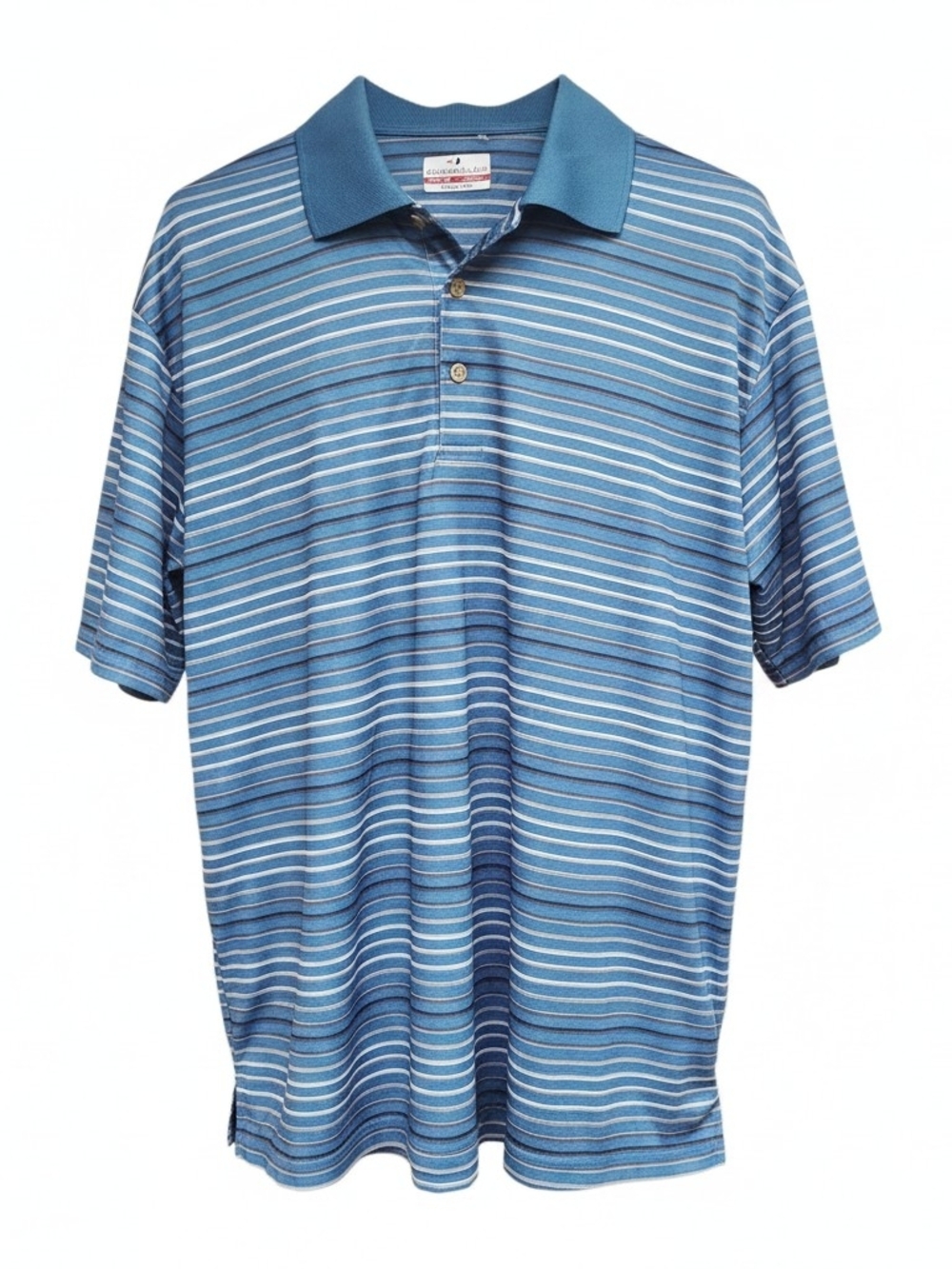 Grand Slam Airflow Polo Shirt Mens XL Blue Teal Striped Performance Golf